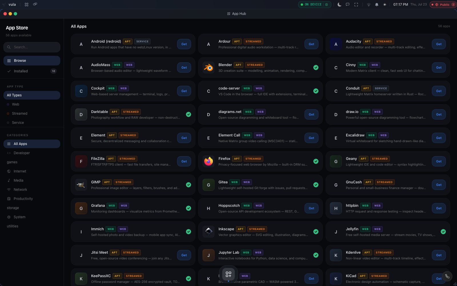 Vulos — App Hub