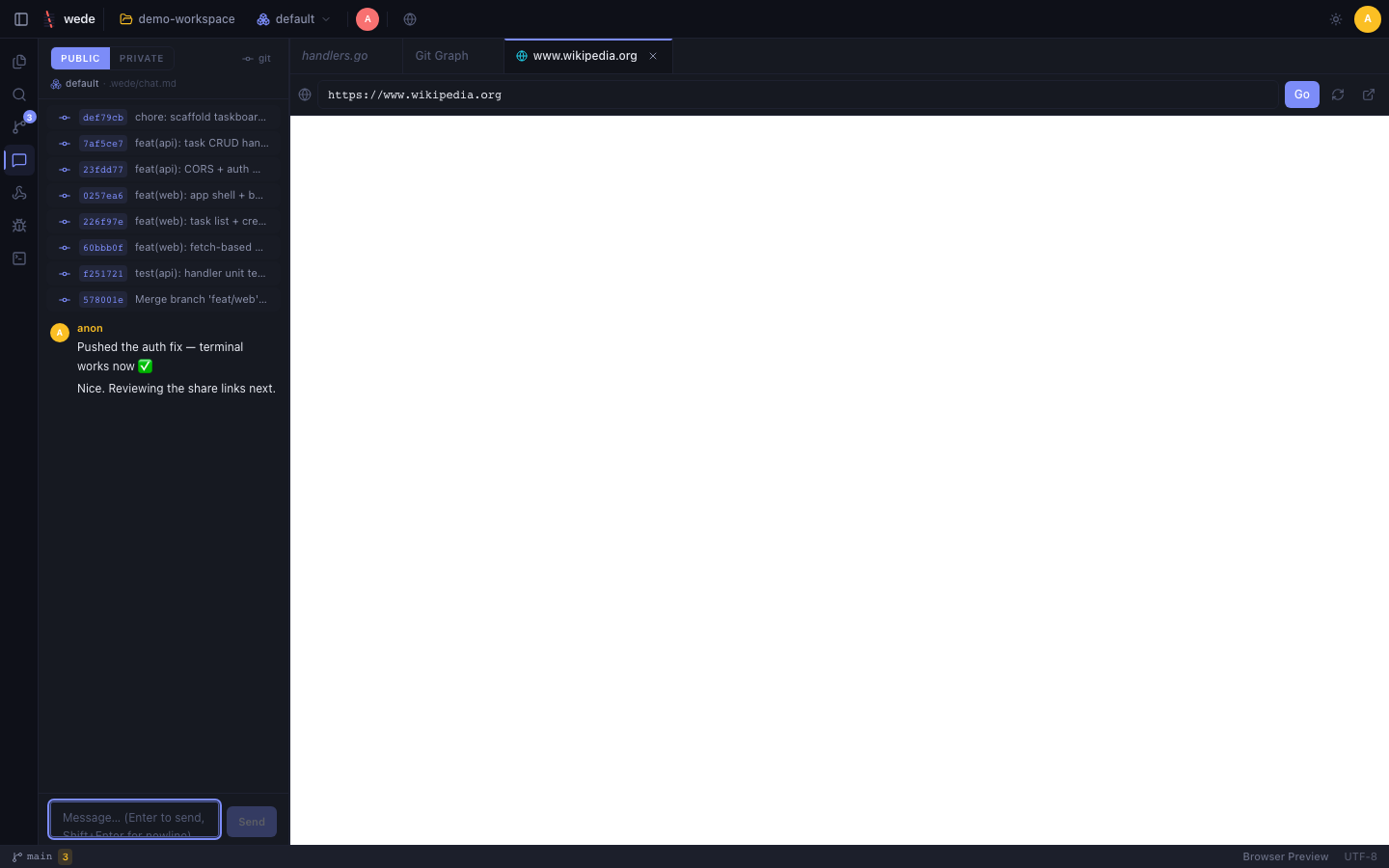 wede chat, Midnight theme