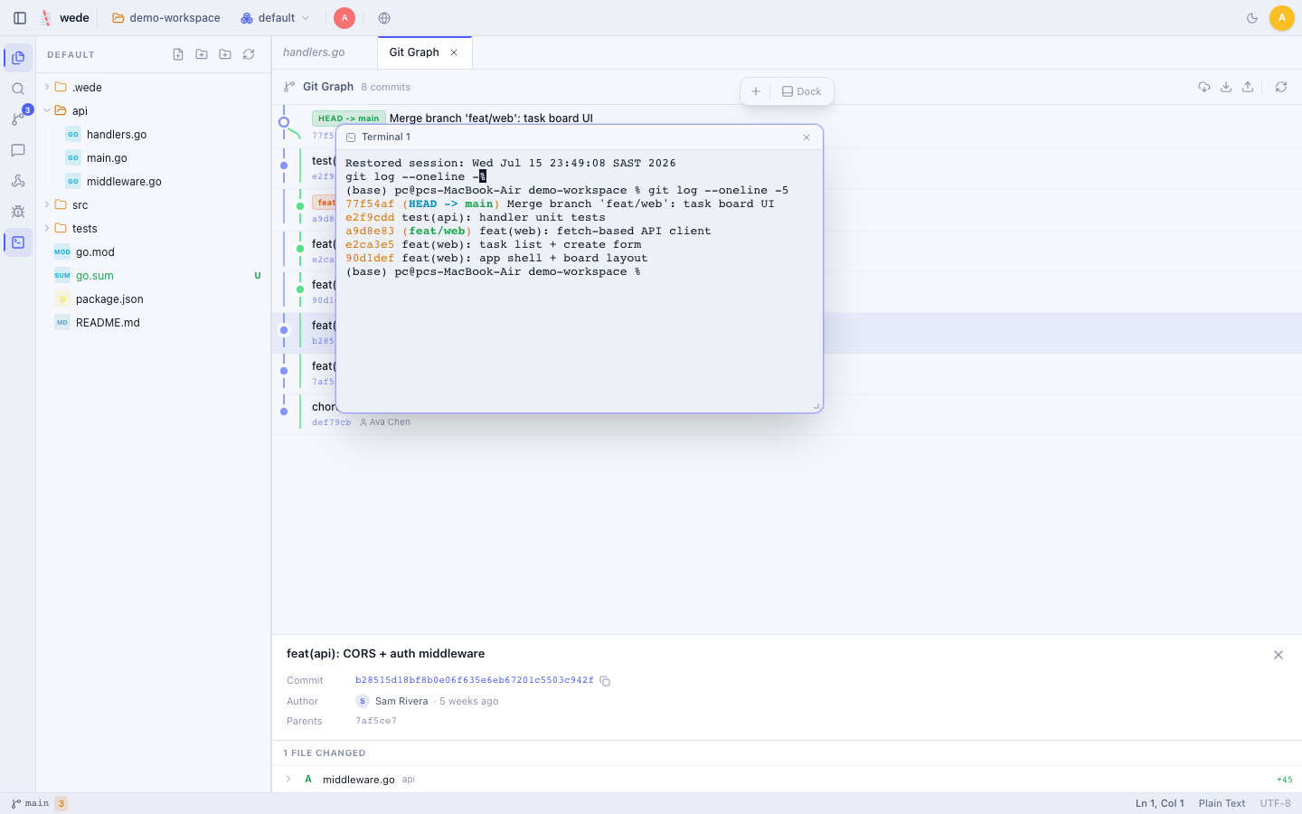 wede web terminal